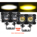 Купить Доп-свет ПРОТИВОТУМАННАЯ ФАРА LED 30W*30W(металл) FL-991 2 режима (белый-желтый) 70мм*52мм* 63мм, 6500K/4300k/2500LM, КИТАЙ