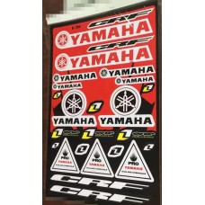 Наклейка "YAMAHA" (1-7) красная