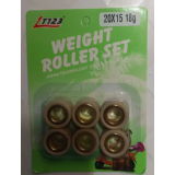 Ролики вариатора HONDA SH PCX SUZUKI V125 18g.(6шт.) 20*15 WHITE 22123-KWN-710