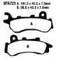 Колодки тормозные (YS-3264) SFA723 диск HONDA PCX 125 PCX 150 SH 125