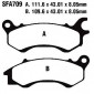 Колодки тормозные (YS-3240) SFA709 диск LEXMOTO LXR