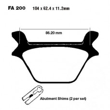 Купить Колодки тормозные (YS-3230) FA200 диск Harley Davidson FLHR FLHS FLHT FLST FLTC FXD FXR XL XLH, TWH Тайвань