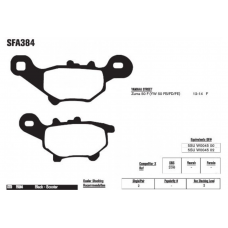 Колодки тормозные диск (YS-3072) SFA384 YAMAHA YW 5SU