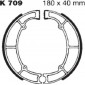 Колодки тормозные БАРБАНОВЫЕ Kawasaki VN 800 95-06, EN 500 90-03, ZL 600 86-97 размеры 180мм*40мм (аналог EBC K709,41048-1070)