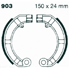 Колодки тормозные БАРБАНОВЫЕ VESPA150 PX PK размеры 150мм*24мм (аналог EBC V903)