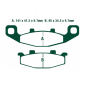 Колодки тормозные FA129 диск KAWASAKI 43082-1068 SUZUKI 59100-01820