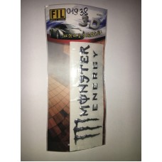 Наклейка MONSTER ENERGY 3D выпуклая ХРОМ A088