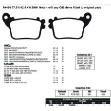 Колодки тормозные (YS-3178) FA436 диск HONDA CB CBR KAWASAKI ZX SUZUKI GSX YAMAHA YZF