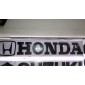 Наклейка HONDA полоска широкая синяя,серебро