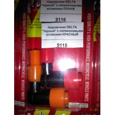 Надсвечник DELTA "Черный" с силиконовыми вставками КРАСНЫЙ